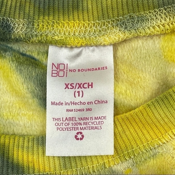 NOBO No Boundaries Crop Tank Top Womens Juniors 1 Tie Dye Yellow Purple - Picture 2 of 8